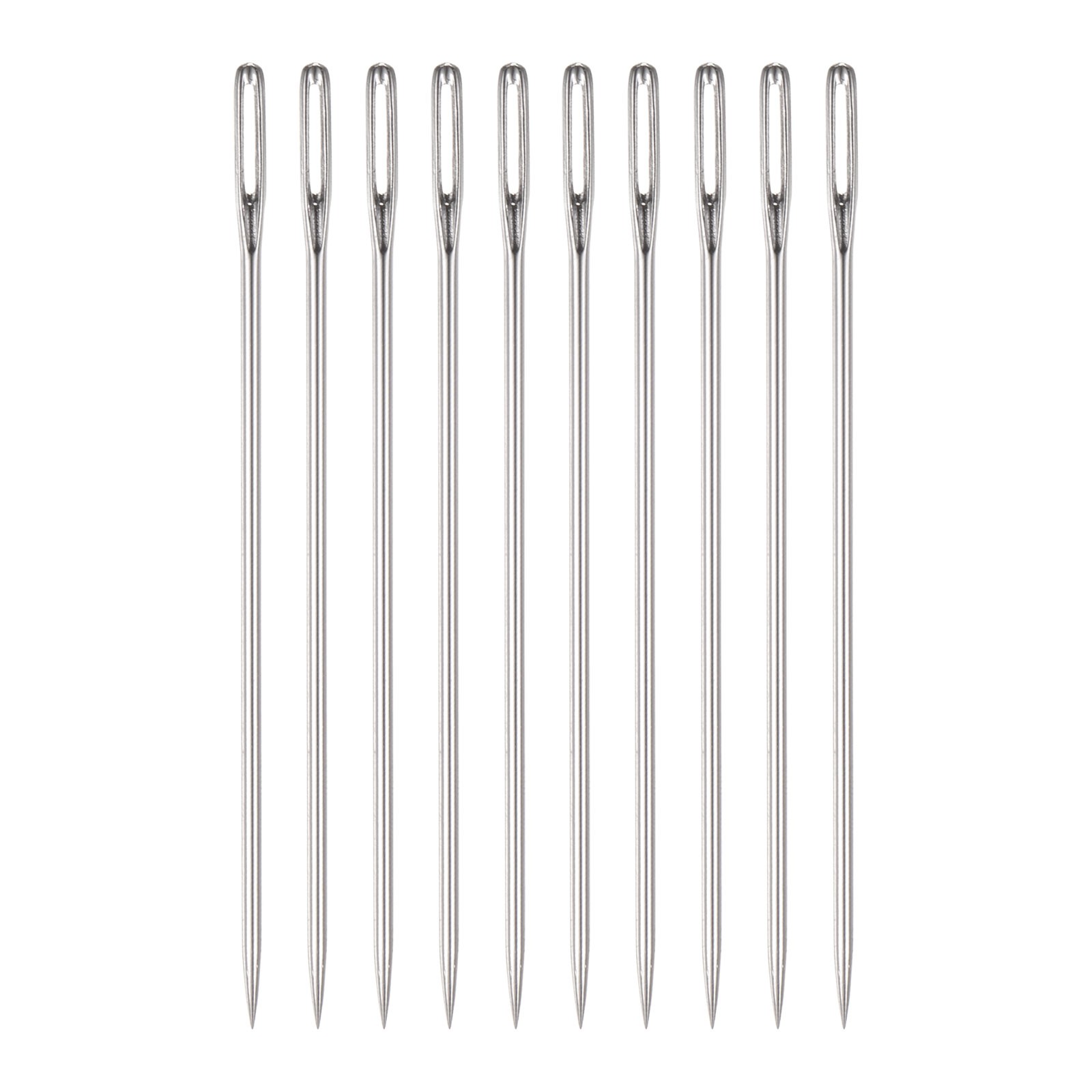 10pcs 2.95 Inch Upholstery Needles Stainless Steel Large Eye Sewing Needles