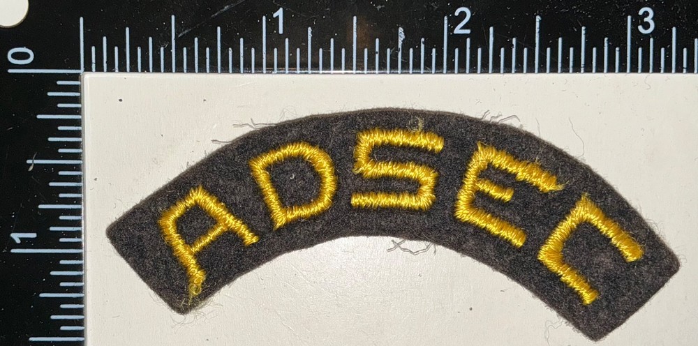 WWII US Army ADSEC Advanced Sector Communications Zone Arc Tab FELT Arc Patch
