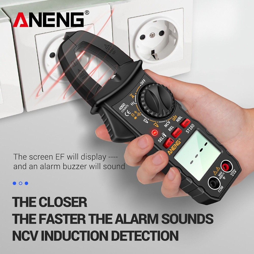 Digital Multimeter Tester AC DC Volt Amp Clamp Meter Auto Range LCD Handheld