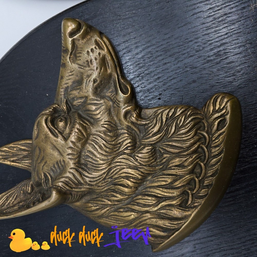 BRONZE GERMAN SHEPHERD BUST Wall Hanging