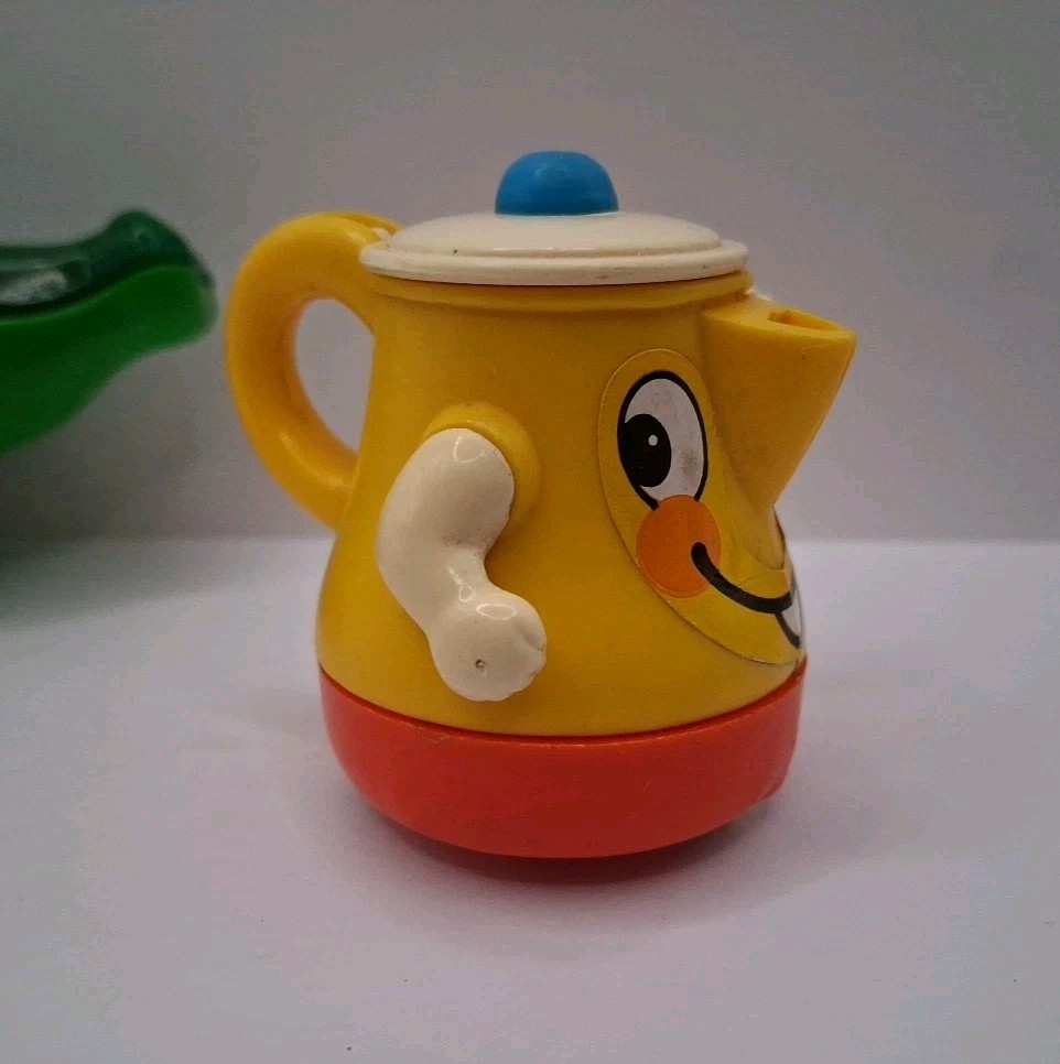 Vintage Tomy Wind Up Toys Lot Of 3 - Alligator, Seal, Teapot