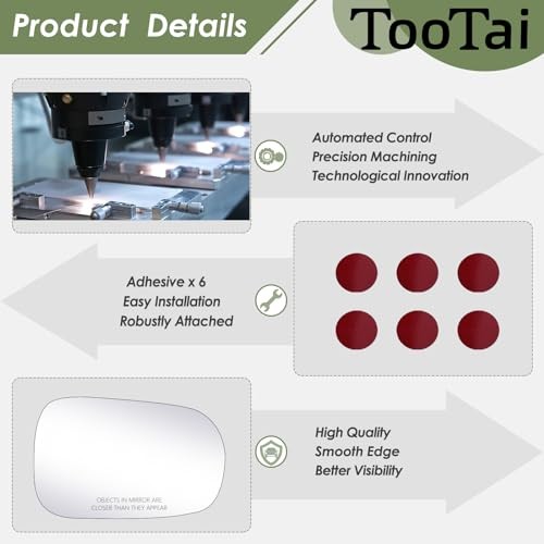 Passenger Side Replacement Mirror Glass - Compatible with Passenger Right Side