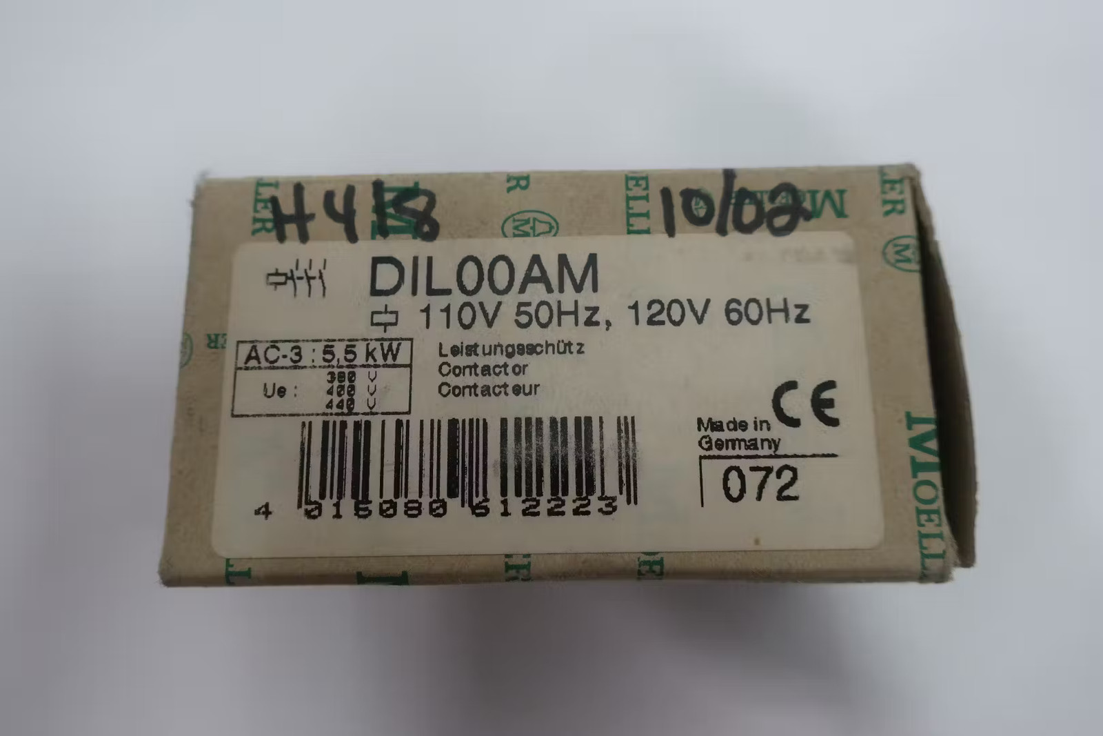 Moeller DIL00AM Contactor 20a 110-120v-ac