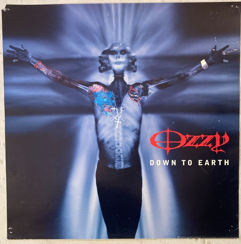 Ozzy Osbourne 2001 Promo Poster Down To Earth Black Sabbath V