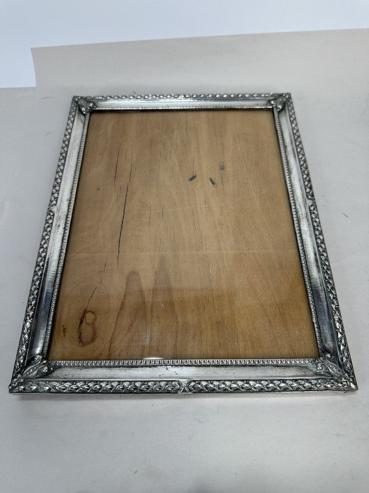 Antique 800 Silver Large Picture Frame