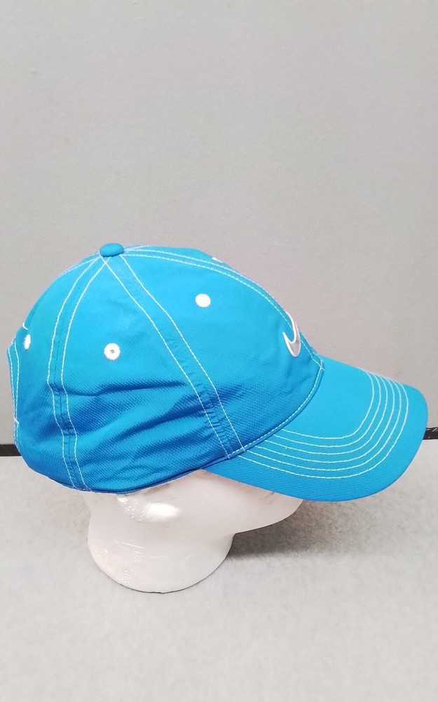 Nike Golf Baseball Hat White Stitching Blue Hat Adjustable Hook N' Loop Closure