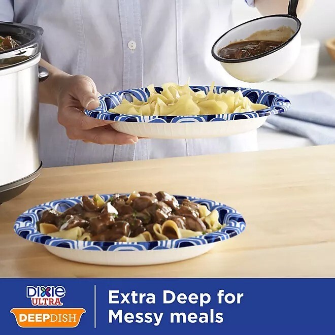 Dixie Ultra Extra Deep Dish Paper Plates 28 oz., 120 ct.