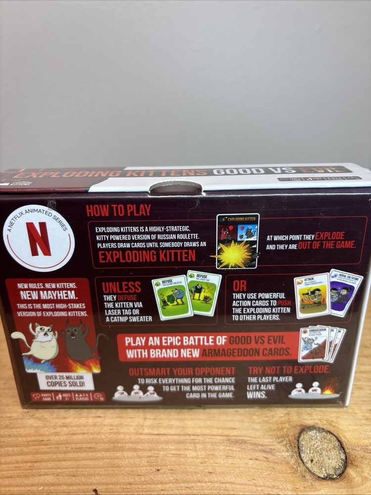 Exploding Kittens : Good Vs Evil ~ sealed box party game based on Netflix series