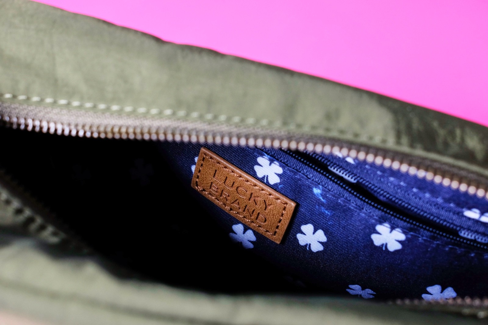 Lucky Brand Organizer Bag Travel Pack Toiletry Dopp Kit Olive Green