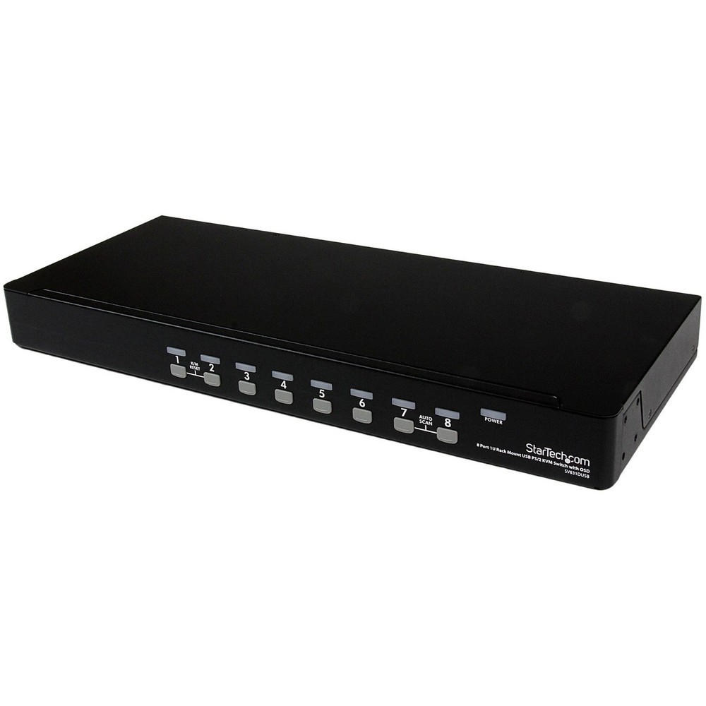 StarTech.com 8 Port VGA KVM Switch - 1U Rack Mount - USB PS/2 KVM Switch with