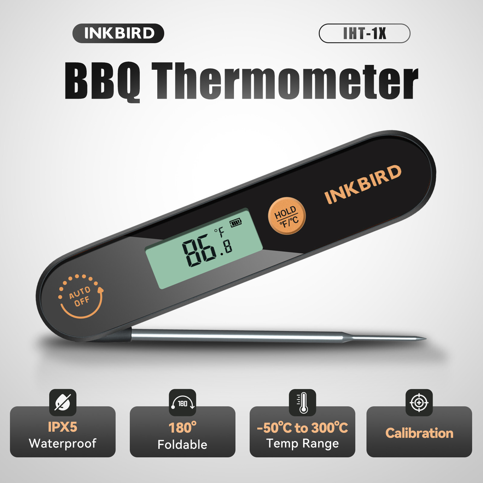 Inkbird Meat BBQ Thermometer Instant Read Oven Cooking Food USB Rechargeable