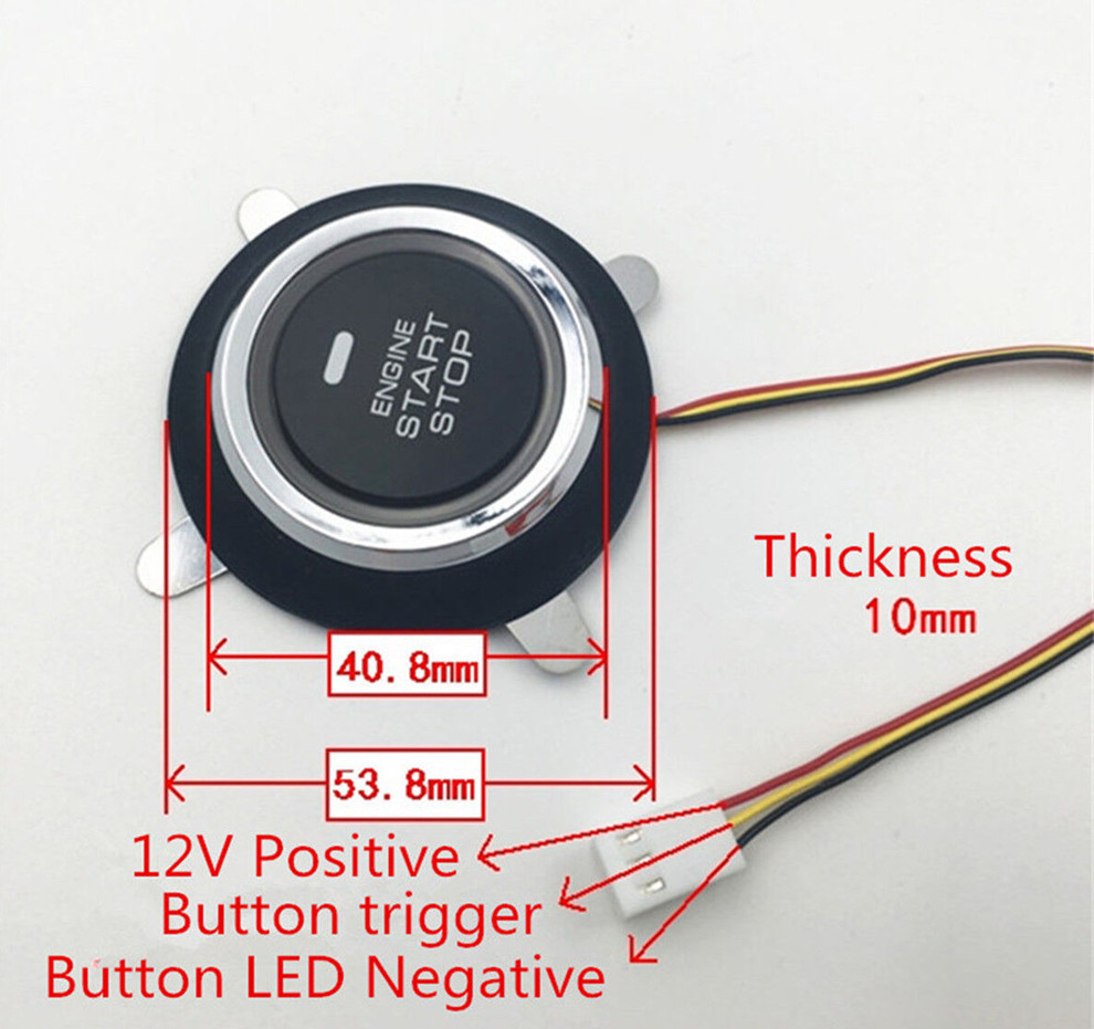 12V Car Engine Start Stop Push Button Keyless Entry Ignition Starter Switch(USA)