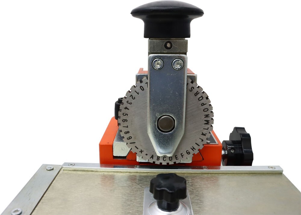 Semi-automatic Sheet Embossing Machine Marking Machine with 4mm Word Wheel New
