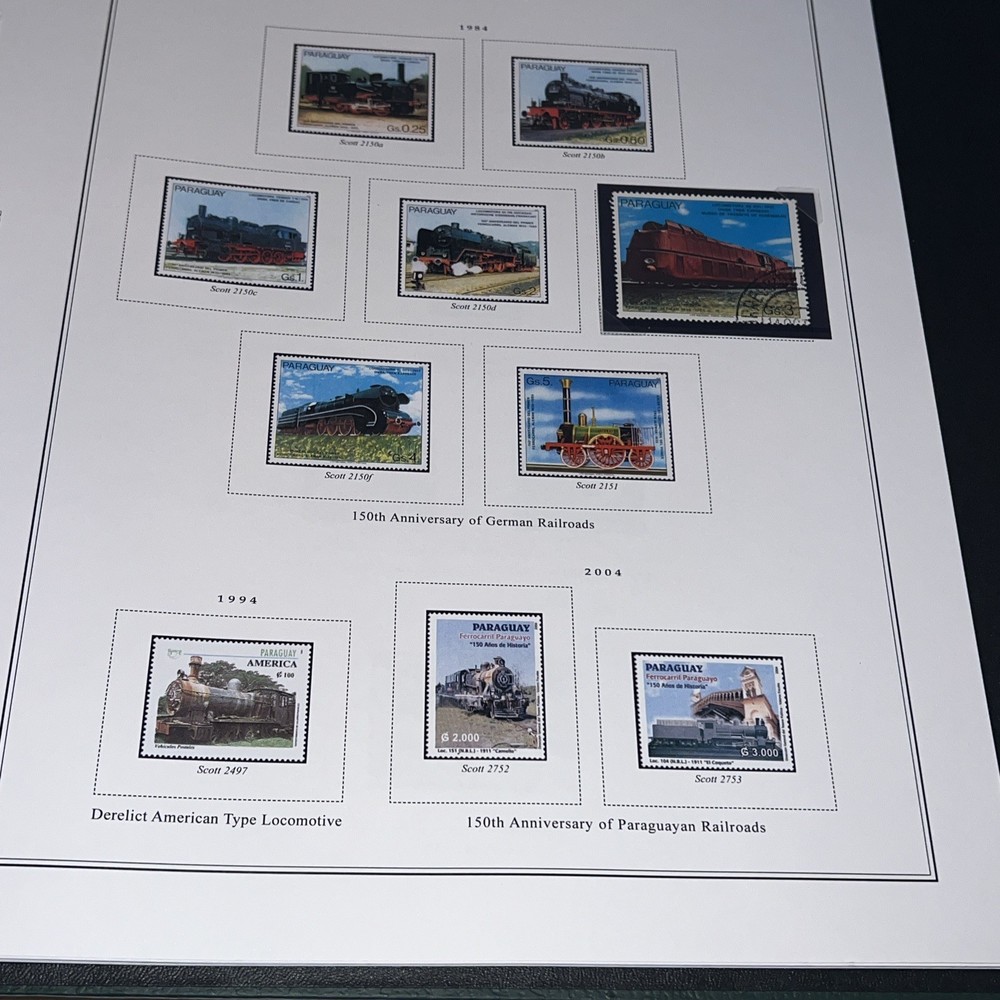 Scott Rail Transportation Album North Central & South America 114 Stamp Included