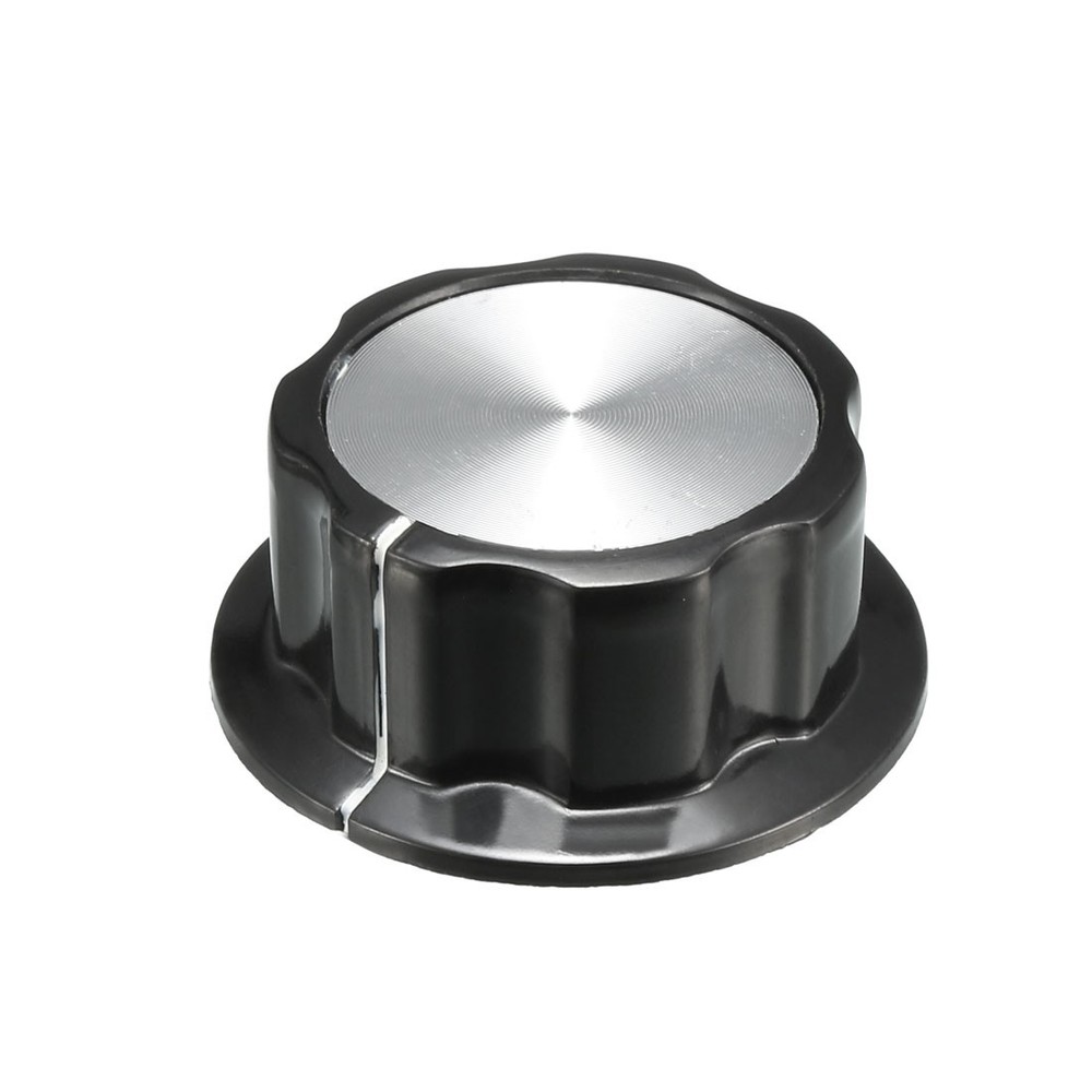 Top Potentiometer Volume Control Rotary Knobs Silver Tone 45x19mm