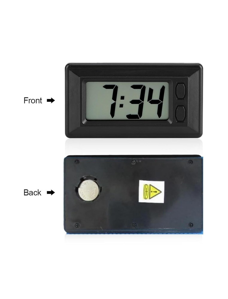Ultra Thin Digital Clock, Self Adhesive LCD Digital Electronic Clock with Cal...