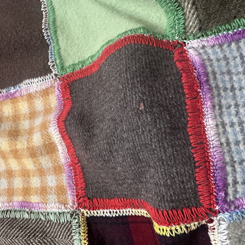 Wool Patchwork Quilt 57 Inches X 47 Inches