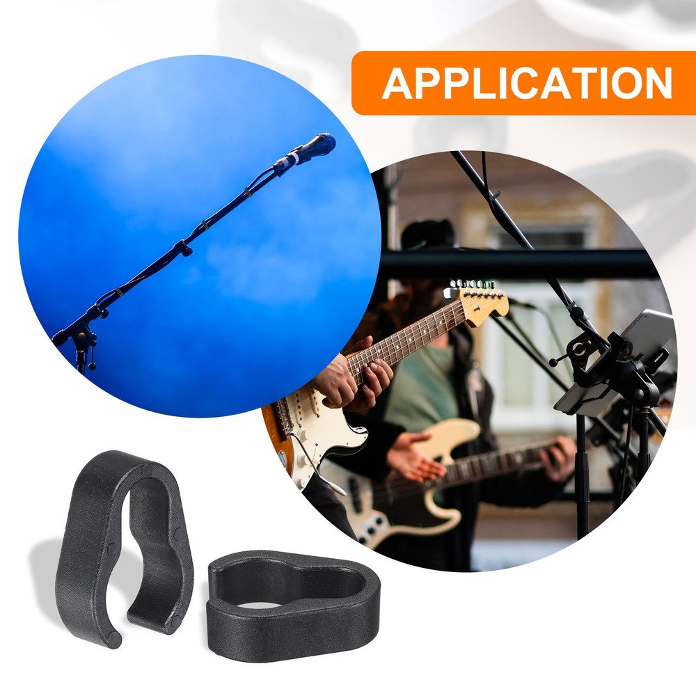 15Pcs 19mm Microphone Cable Clips Universal Microphone Stand Cable Clips