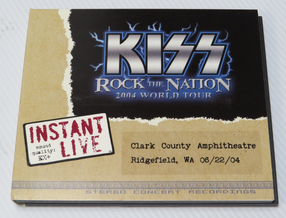 KISS OFFICIAL INSTANT LIVE 2 CD SET 2004 ROCK THE NATION RIDGEFIELD WA 6/22/04