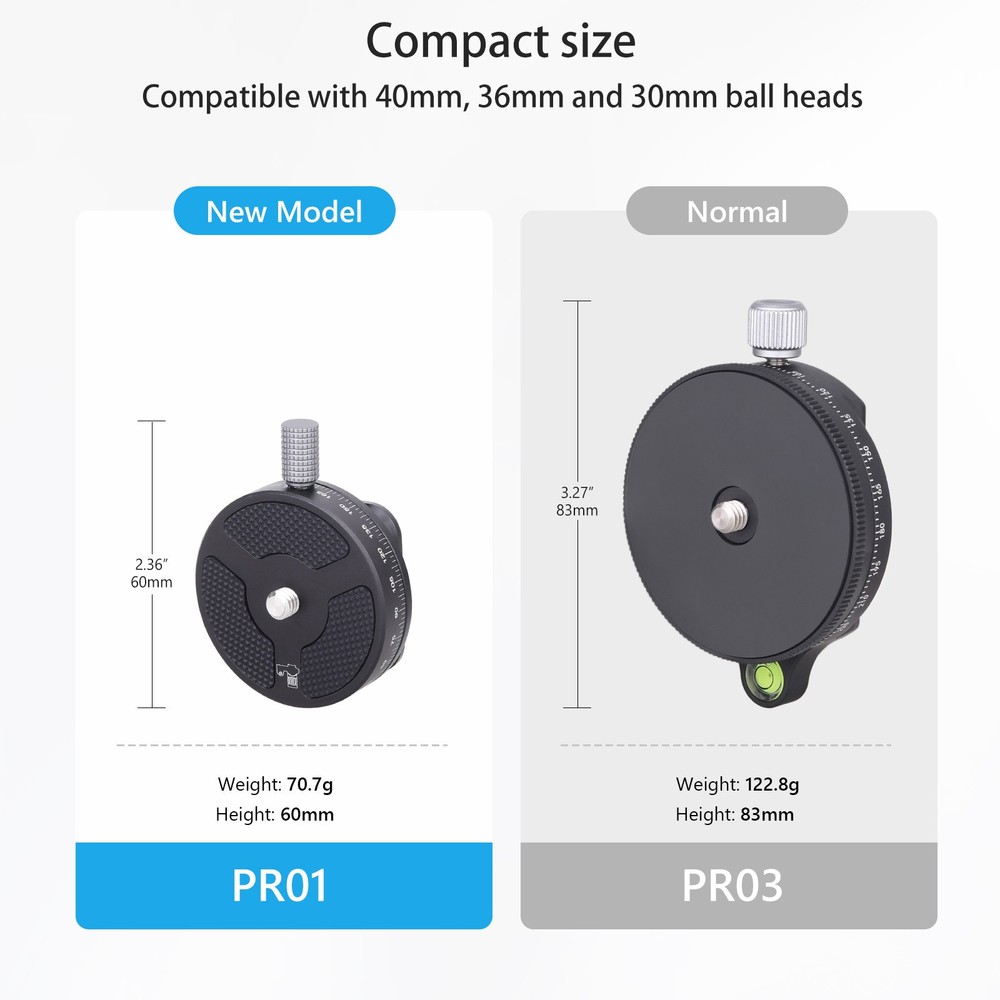 47MM Paning Base Panoramic Base CNC All-Aluminum Paning Base Mini Paning Base