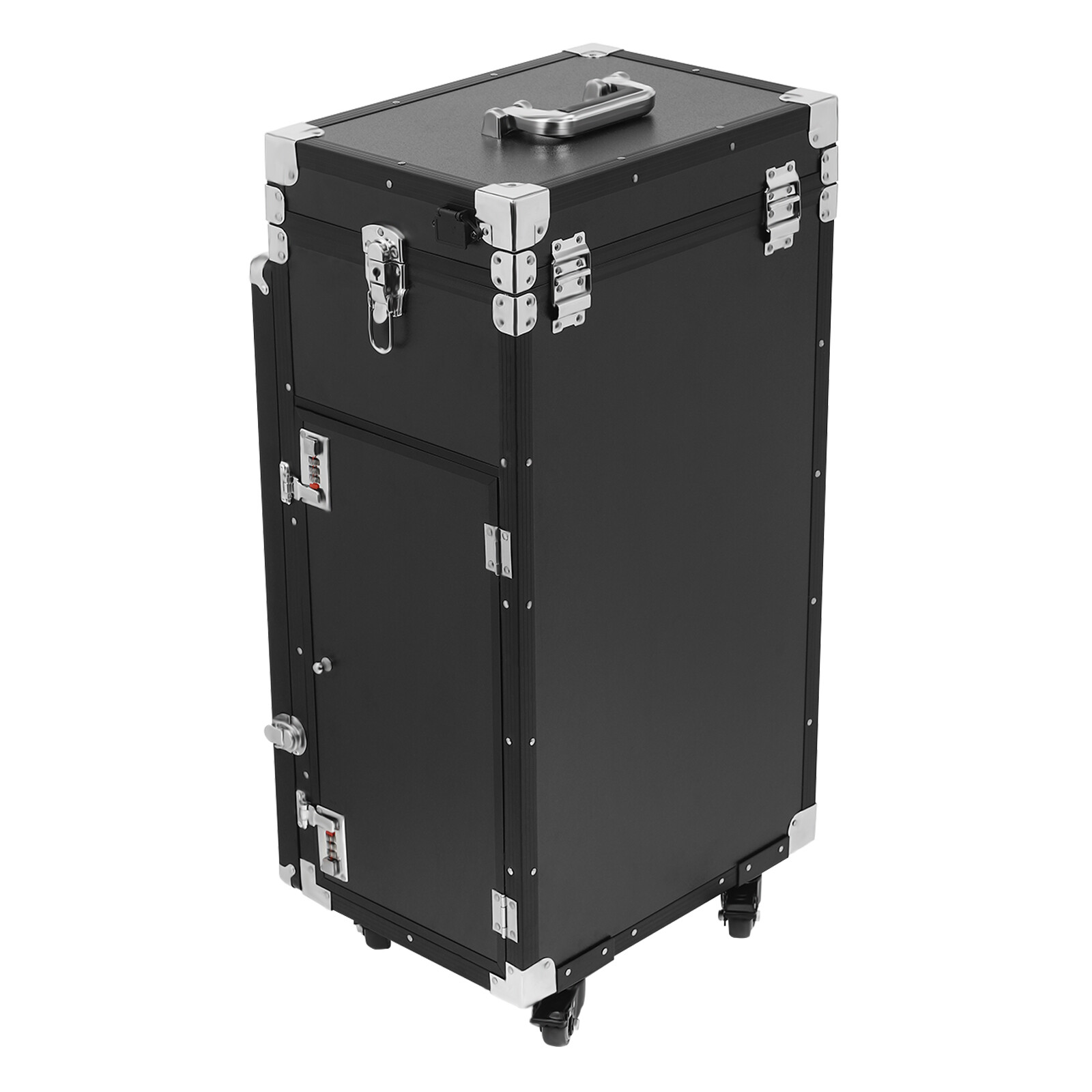 Nail Desk Mobile Station Rolling Makeup Train Case Manicure Table with Speaker