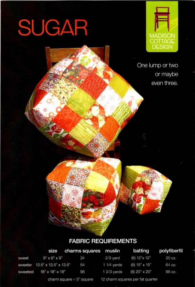 Sugar Quilted Cube Charms Squares Pattern by Madison Cottage Design