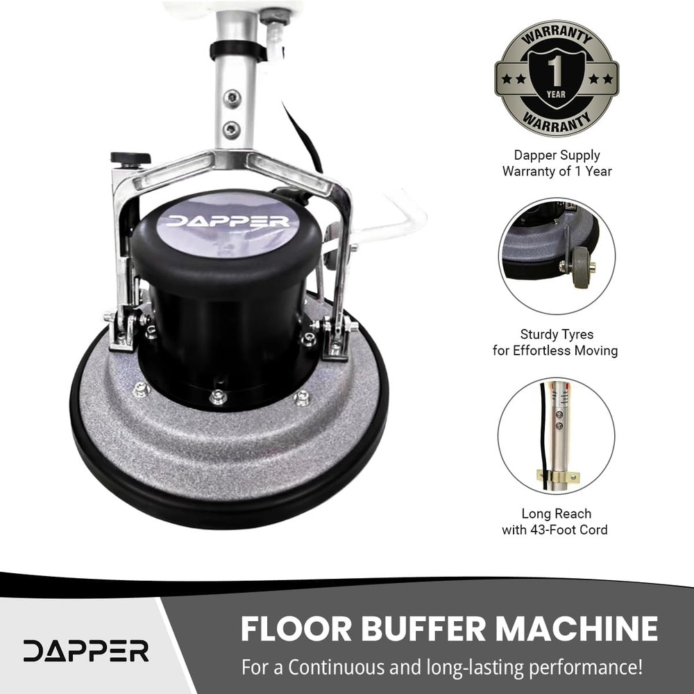 13" Heavy-Duty Multi-Functional Floor Buffer Polisher Machine - Clean, Buff, Scr