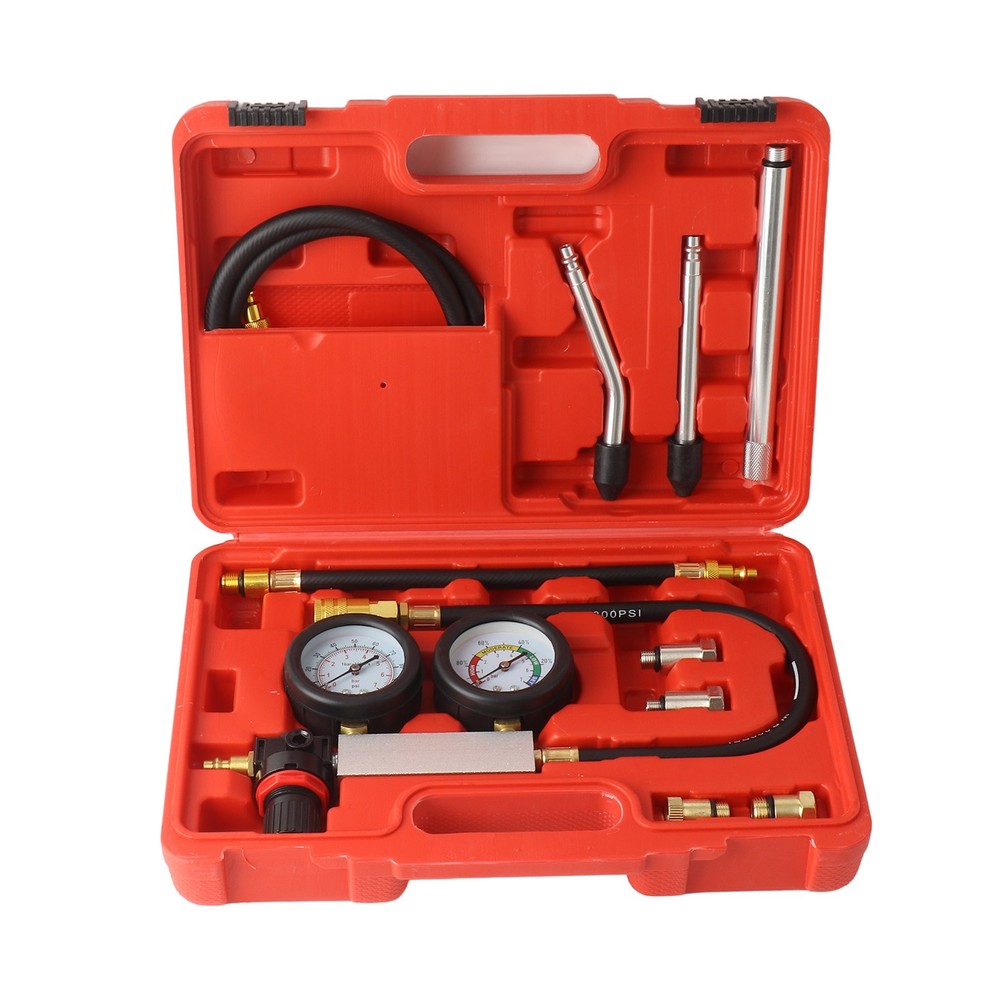 Cylinder Leak Down Tester Gasoline Engine Compression Gauge Detecting Accessory