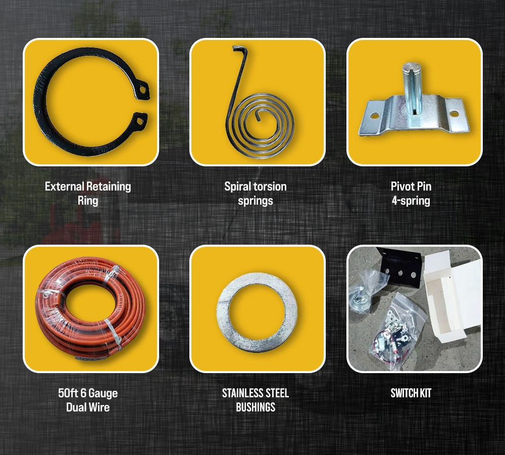 Electric Aluminum 4-Spring Dump Truck Tarp System, 7' x 22'