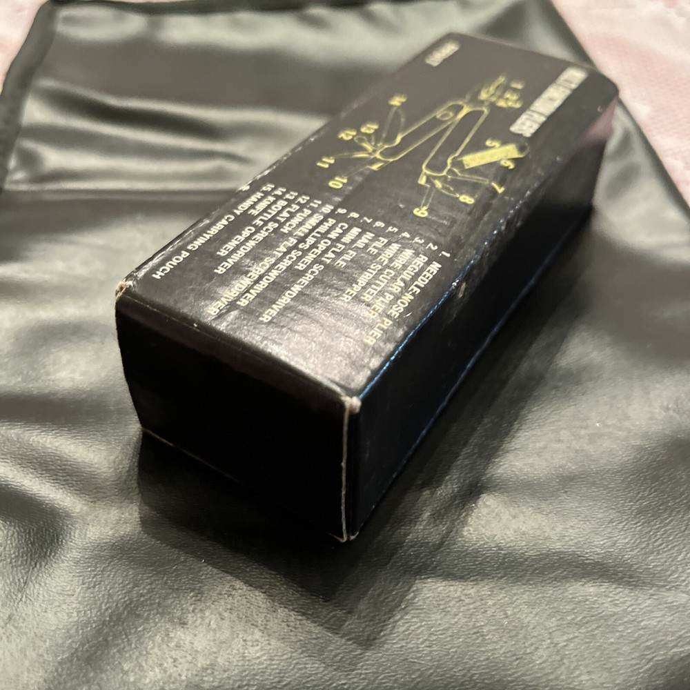 Multi Tool 8 Blade Pocket Knife Red Handle Black Sheath NIB