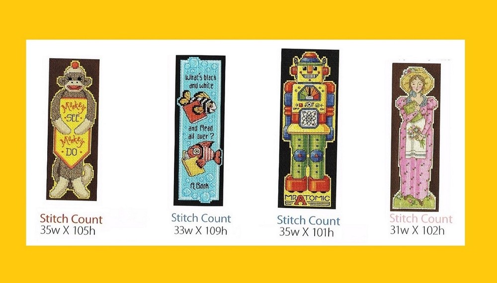 4 BOOKMARKS PATTERNS  - CROSS STITCH PATTERN ONLY (1a)