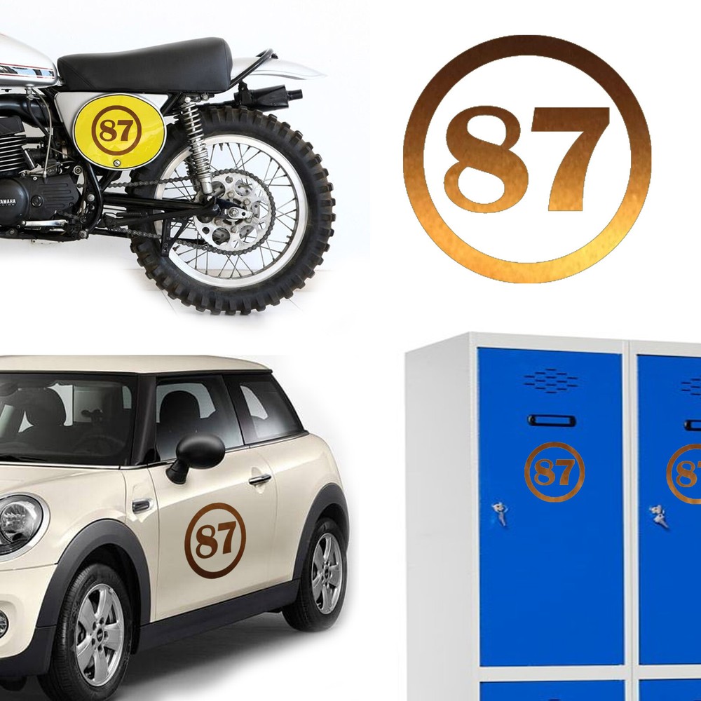 Number 87, Sticker Vinyl Version v1c