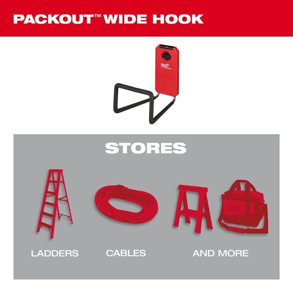 Milwaukee Tool 48-22-8332 Wide Hook For Packout Wall-Mounted Storage