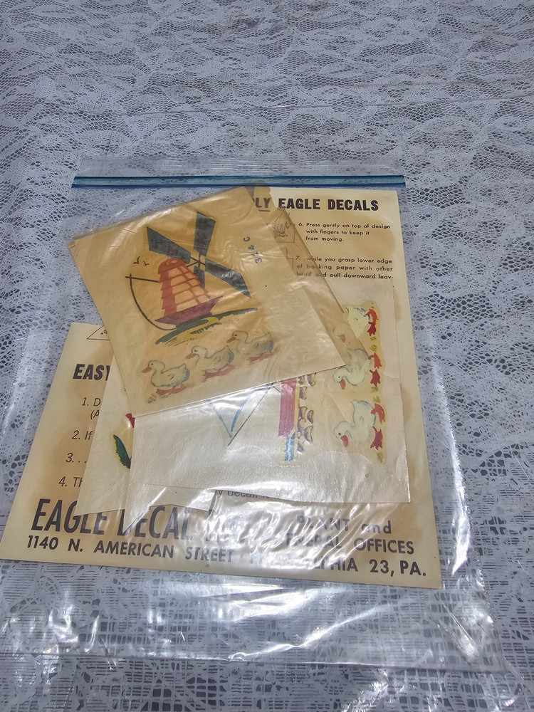 Vintage Eagle Decorative Decals Pattern Number 224 Plus Extras