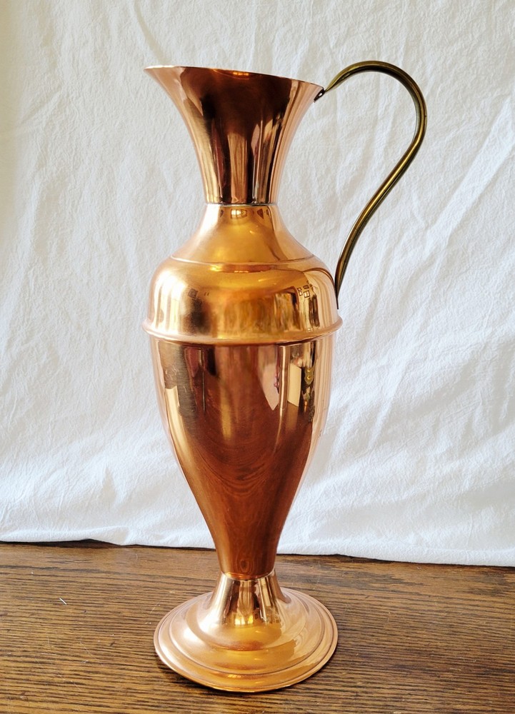 MCM Copper Pitcher with Brass Handle