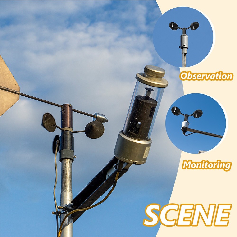 2 Pcs Professional Anemometer Cup Wind Direction Indicator