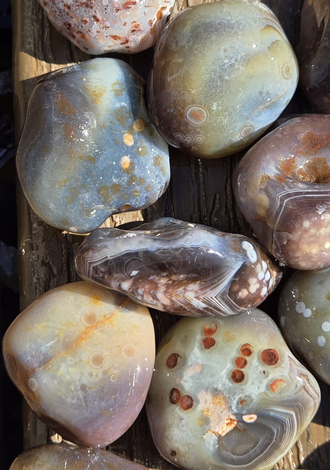 Botswana Agate Selects - DOTS AND SPOTS - Rough, Natural, Not Polished A+ Grade