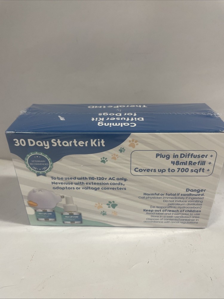 TheraPet MD Advanced Dog Calming Diffuser Kit (1 Diffuser + 2 Refills) New