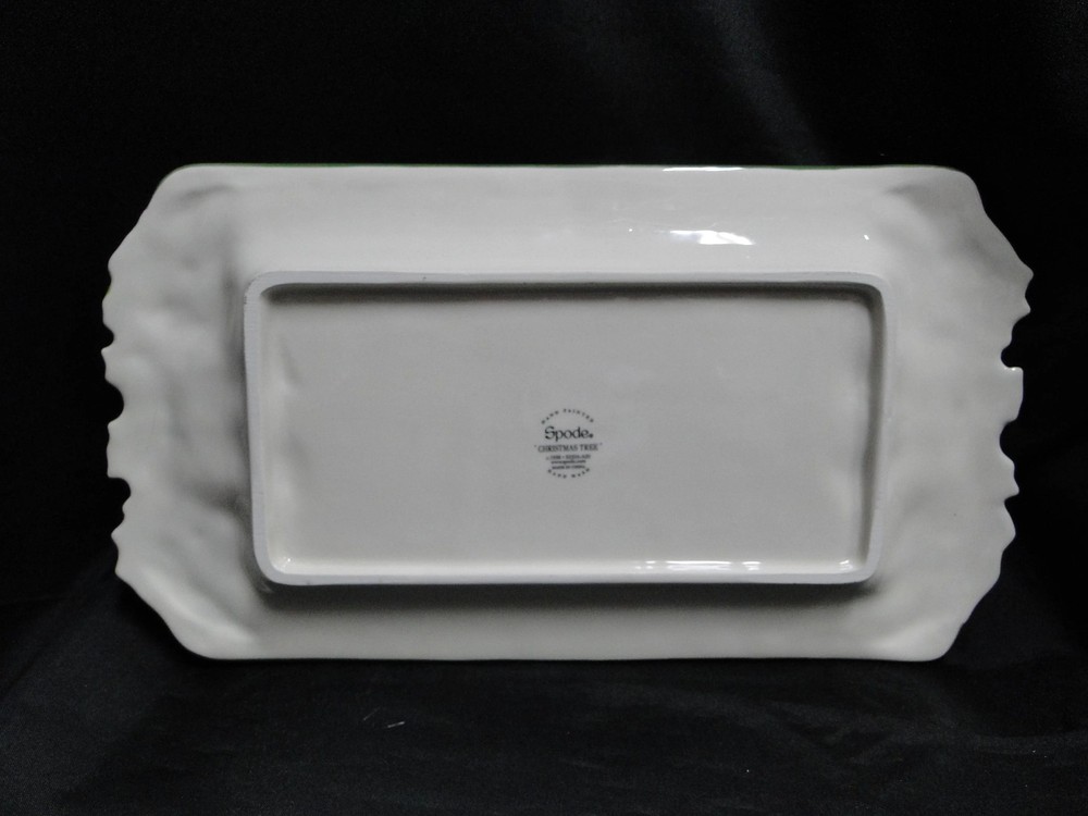 Spode Christmas Tree, Tartan Edge, Green Trim: Rectangular Tray, 12", Box