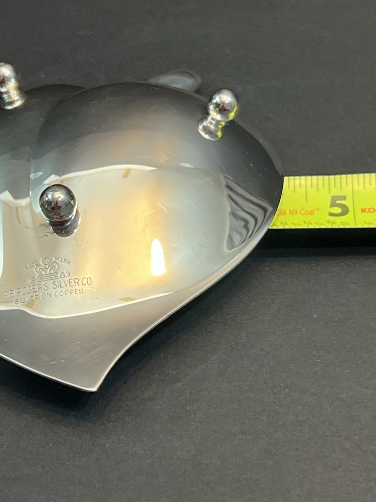 Vintage FB Rogers Silver Leaf Candy Dish Footed Silverplate 1883