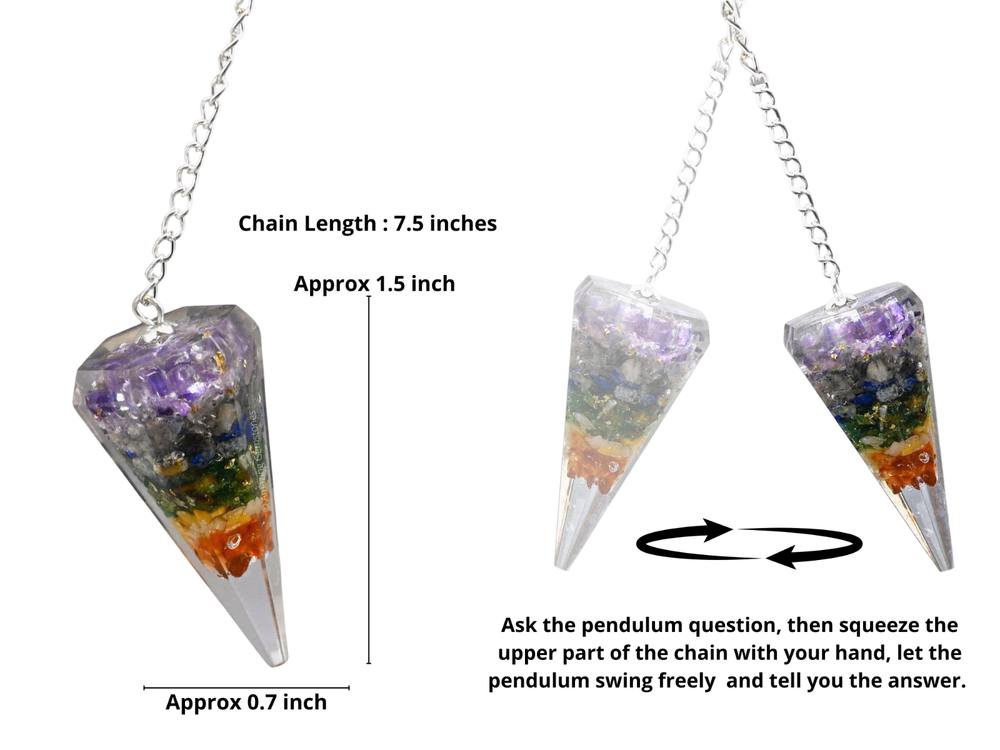7 Chakra Orgone Pendulum