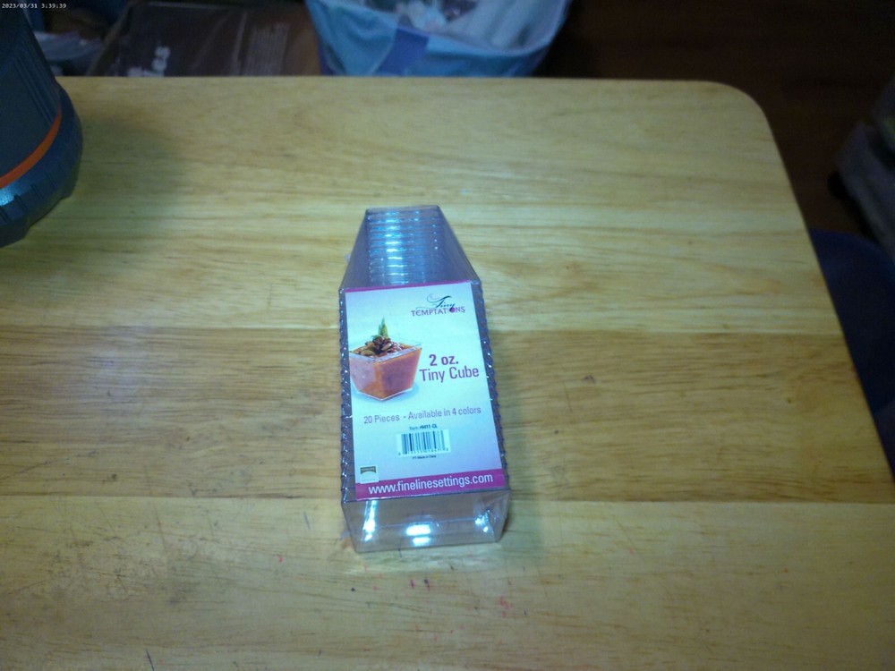 Fineline Settings 6411-CL-X, 2 Oz. Clear Plastic Tiny Cubes, 20-Piece Pack