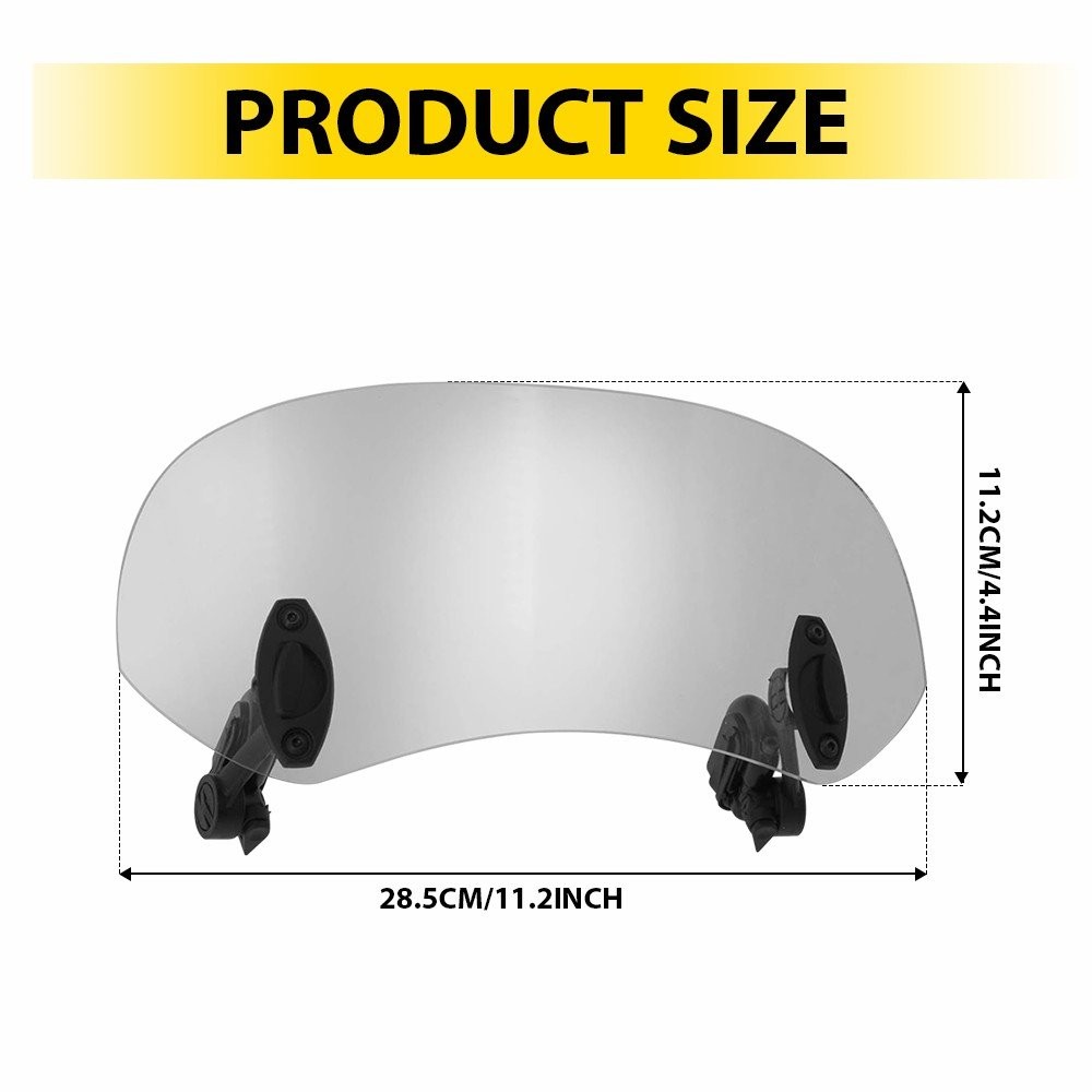 Universal Motorcycle Wind Windshield Screen Deflector Extension Spoiler Clip On