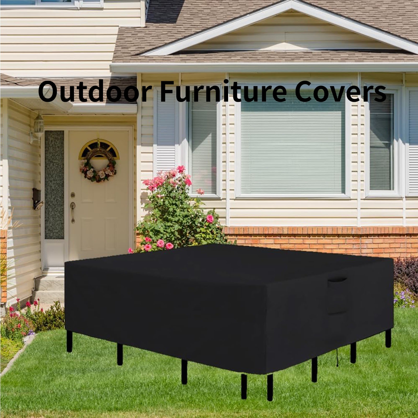 Heavy Duty Patio Furniture Cover Waterproof Outdoor Table Protector 108*82*28in