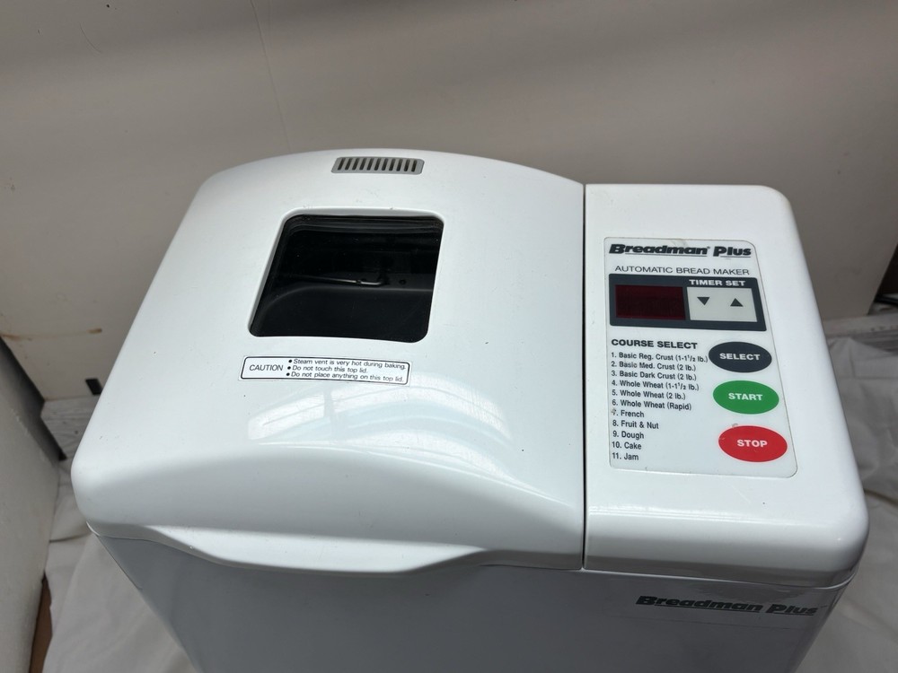 Breadman Plus Automatic Bread Maker machine, Model TR 700 Bread,dough,jam,french