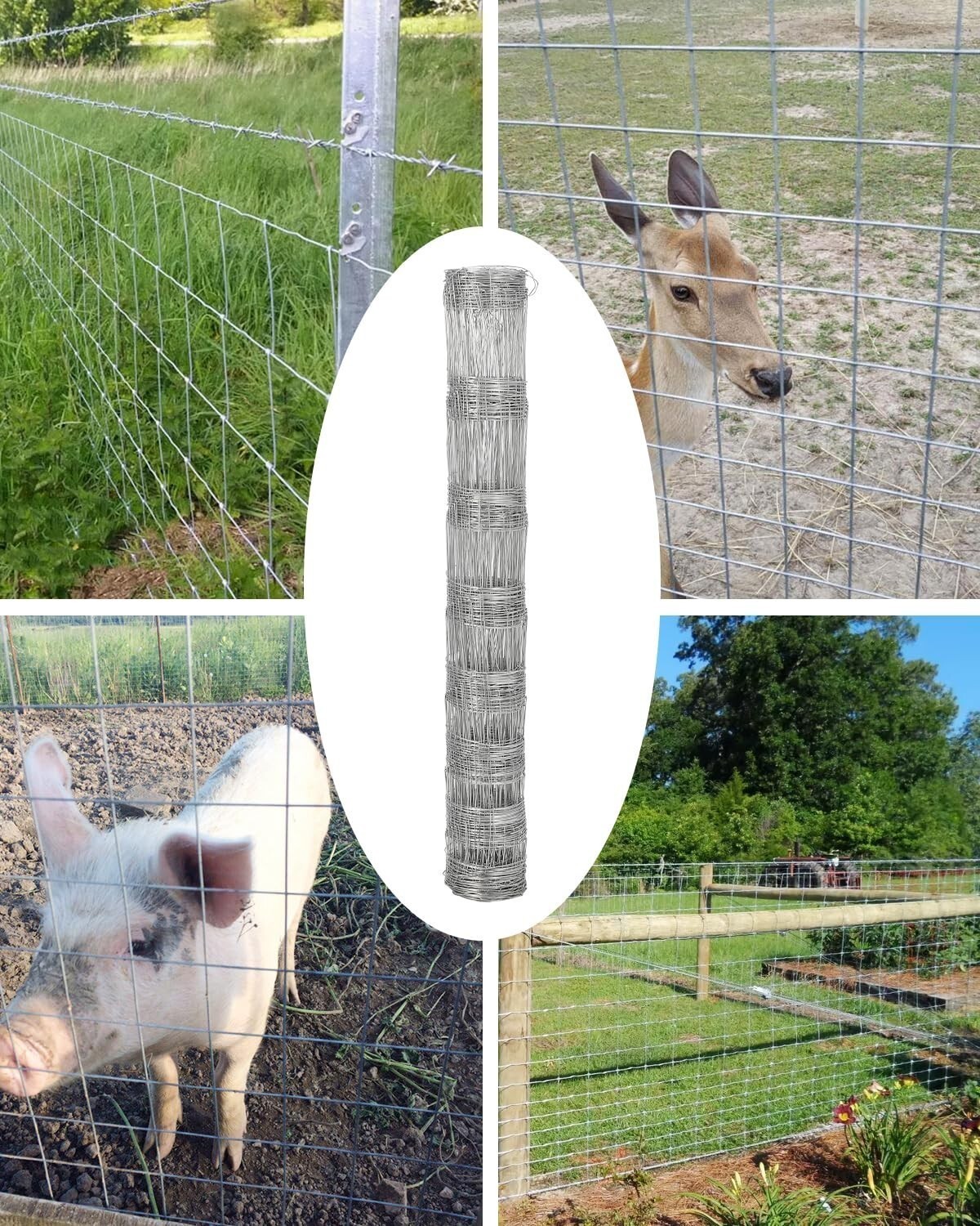 Farm Fence 6 x 328Ft Heavy Duty Galvanized Cattle Fence Animals Protection NEW