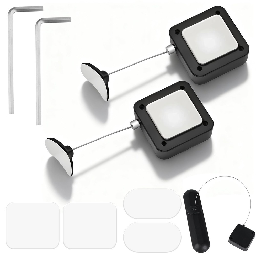 2Pcs Retractable Remote Control Tether, Leash Holder Kit