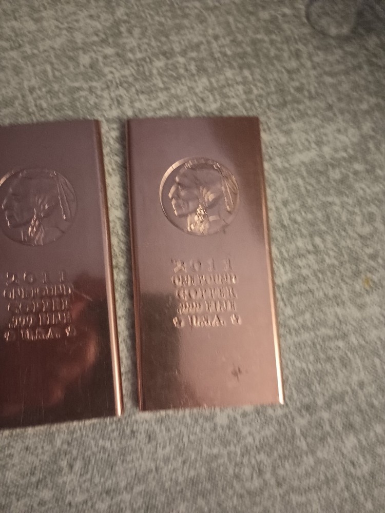 2. 1 Lb .999 Copper Bars