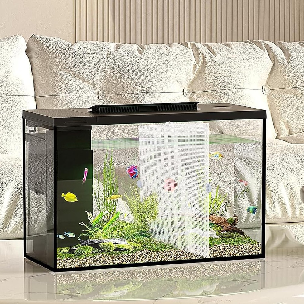 2 PCS Aquarium Fish Tank Divider Plastic Grid Divider Clear Cuttable Grid Pla...