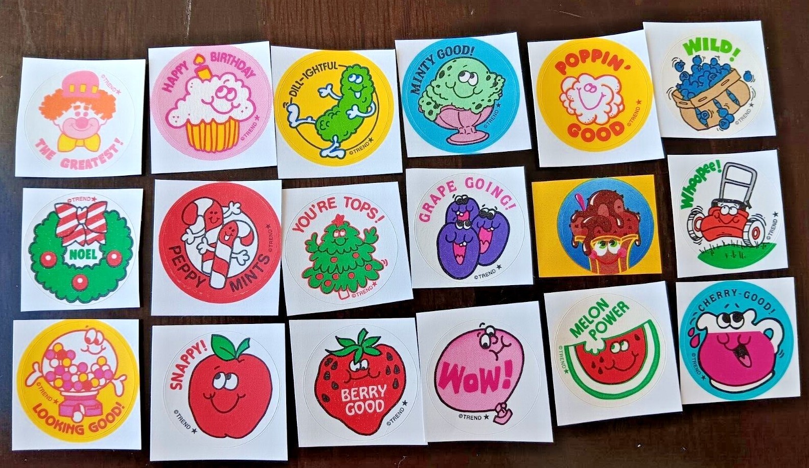 Trend Scratch & Sniff Stickers Retro 80s Reproduction Choose- Various Designs
